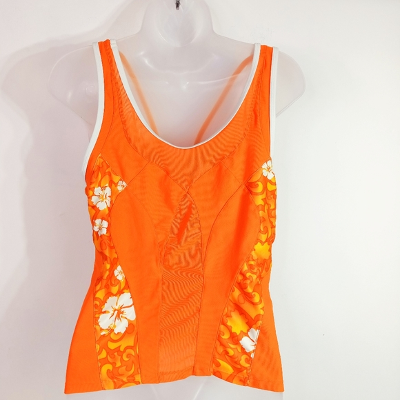 Nike Hawaiian Athletic Tank Top  Dri-Fit  Bright Orange  Girls Large - Picture 5 of 5